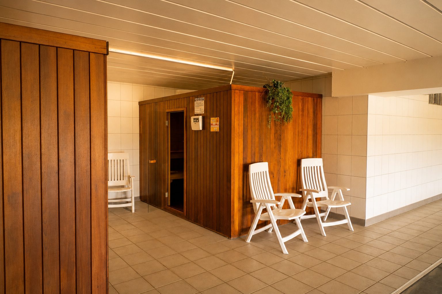 Sauna met relaxstoelen